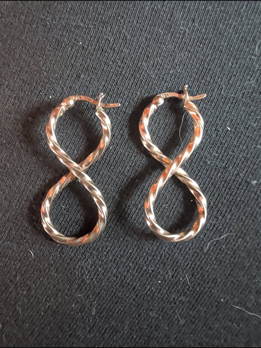 Sterling Infinity Hoop Earrings
